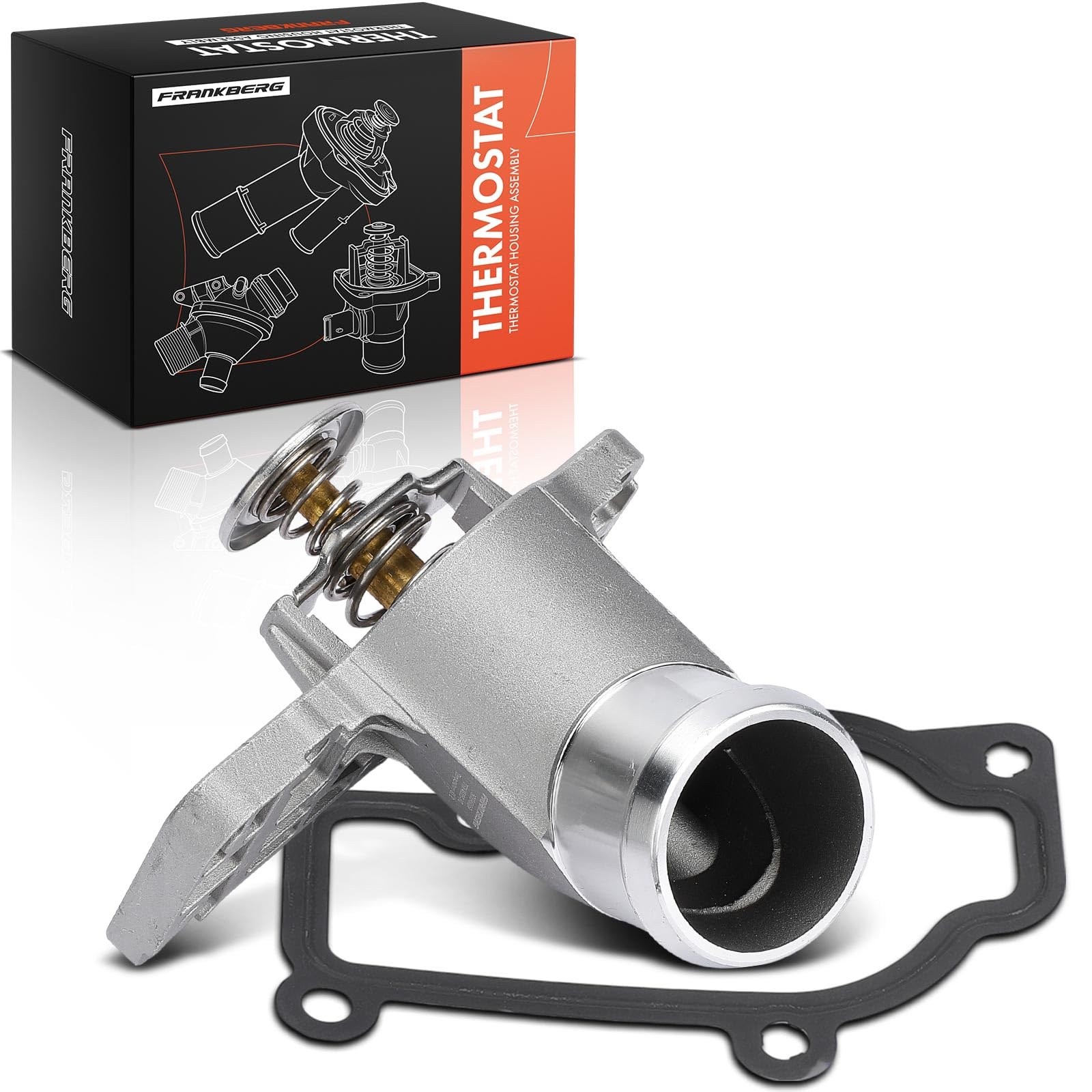Frankberg Termostato Alloggiamento termostato refrigerante 83°C | Compatibile con B.o.x.s.t.e.r 986 911 Cabriolet 996 911 996 911 Cabriolet 997 B.o.x.s.t.e.r 987 911 Replace# 99610612552