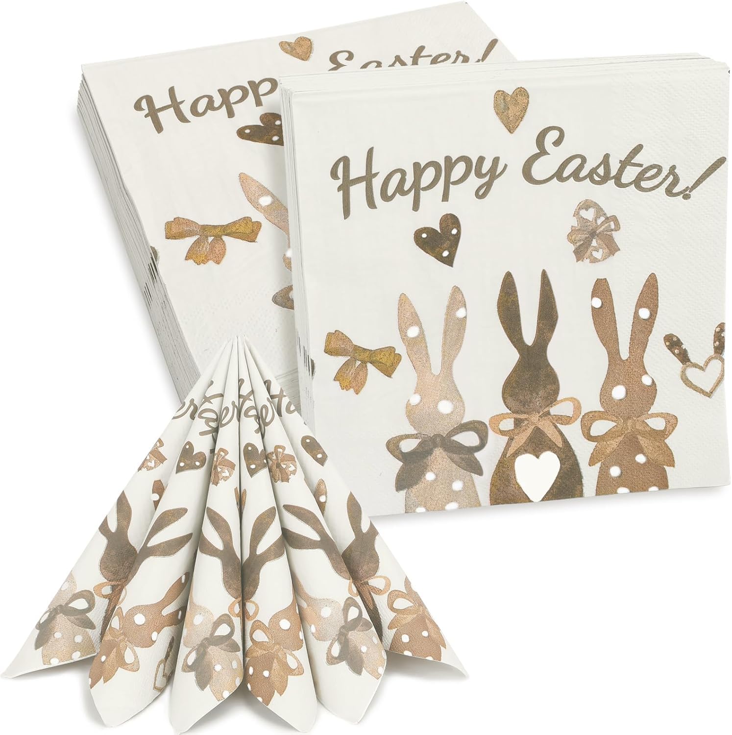 36 Stück Osterservietten 3-Lagig Servietten Hase 33x33cm Tischdekoration Ostern Servietten Papierservietten Oster Tischdeko für Haus Ostern Frühlings Party Dekoration