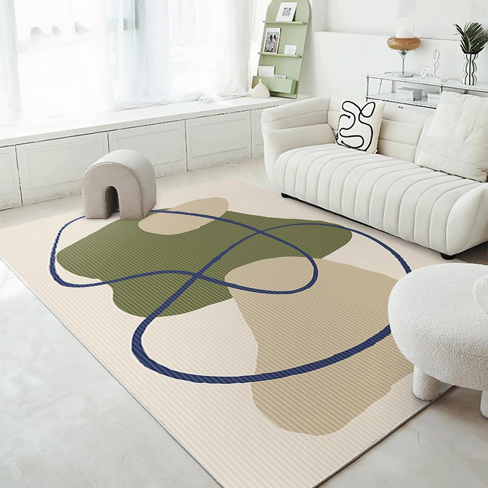 Meble do salonu różowy zielony prosty design antypoślizgowy łatwy do czyszczenia dywan, sypialnia dla dzieci, nowoczesny 160 x 230 cm