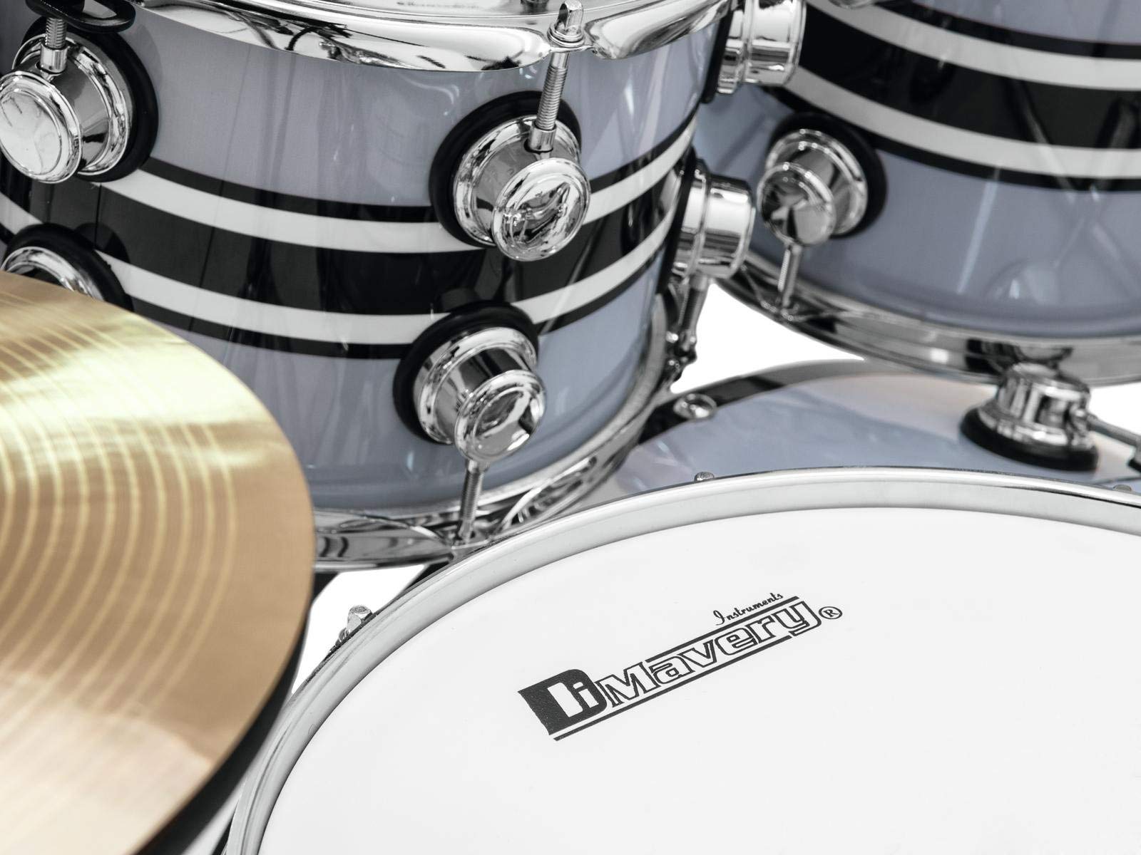 Dimavery DS-600 Schlagzeug-Set | Fünfteiliges Rock-Drumset mit Hardware