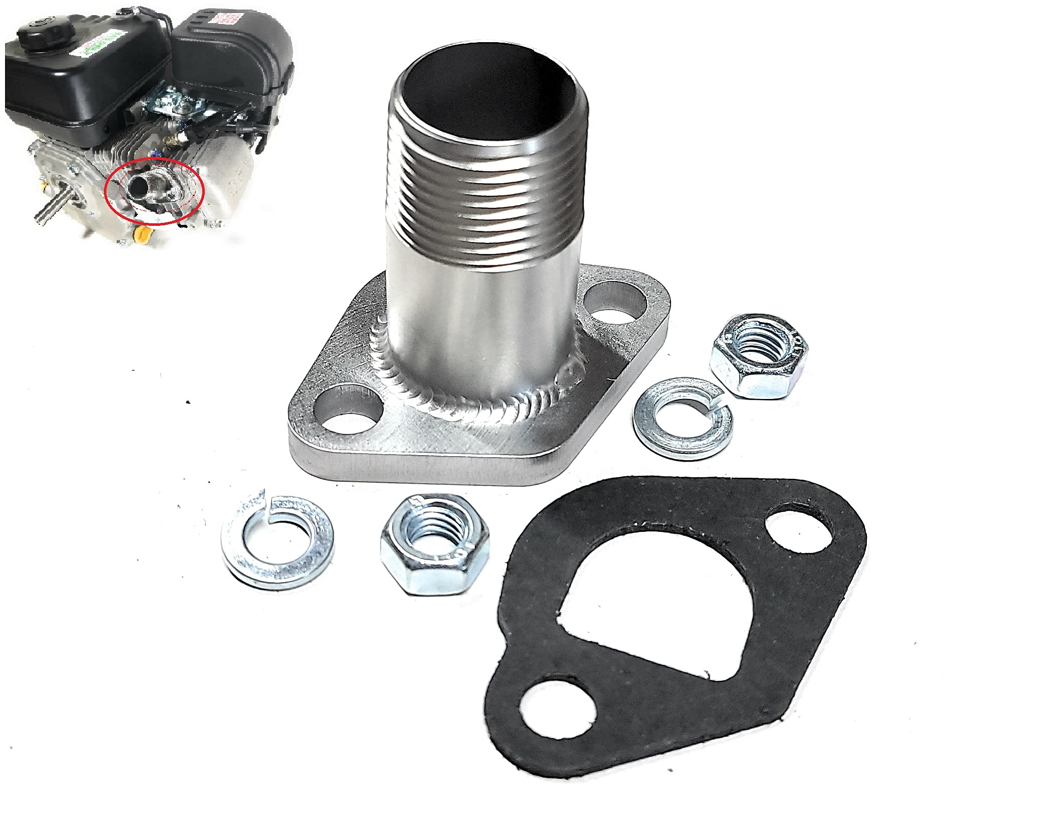 Amazon.com: Exhaust adapter for: Predator 212cc Harbor Freight NPT