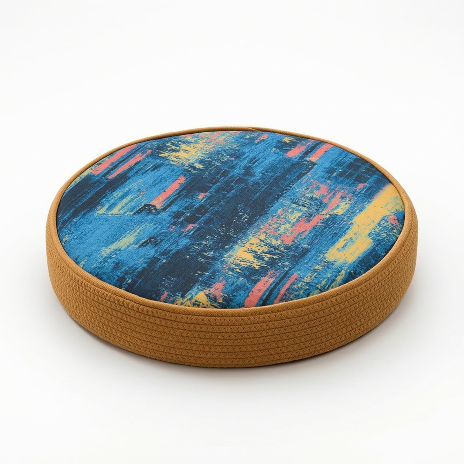 Cojín para Meditación Grueso , Multicolor , Diámetro 60 Cm, Altura 10 Cm