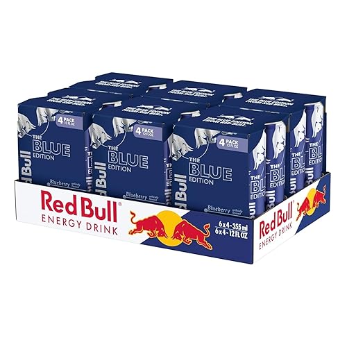 Vista 153 de Red Bull Yellow Edition - Bebida energética tropical, con 80 mg de cafeína más taurina y vitaminas B, 8.4 onzas líquidas, paquete de 24 latas
