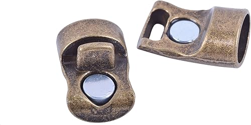 Miniatura 2 de 3juegos (10,3x 6.5mm latón envejecido color cierre magnético para Regaliz pielbrazalete