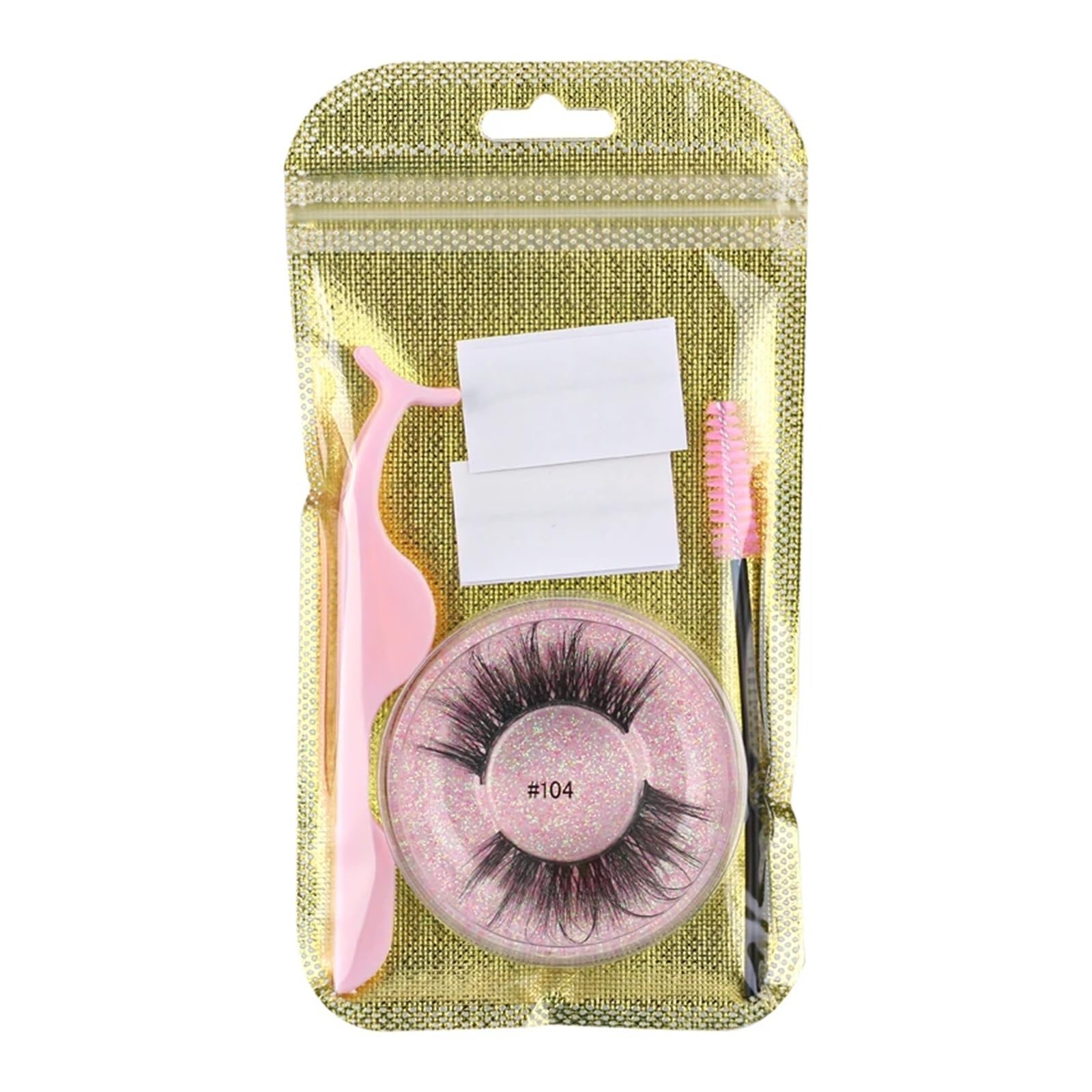 UAMOU 4/20/50/100 szt. Rzęsy luzem Naturalne sztuczne rzęsy Piękno Puszyste rzęsy Cheerfully (Color : Mix 10 Pairs)