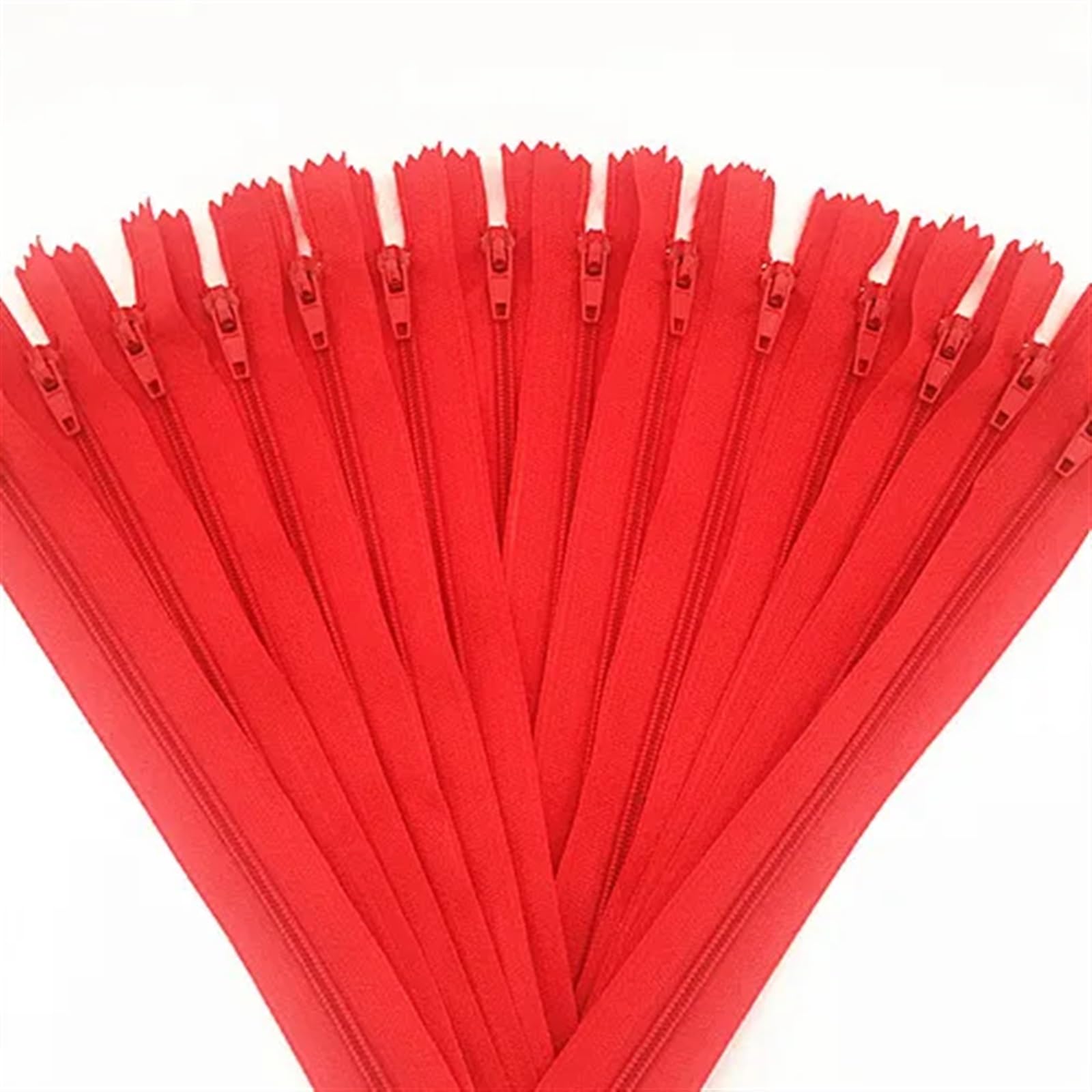 MOHUIED Separating Jacket Zippers 10pcs Nylon Coil Zippers Tailor Sewer Craft DIY Apparel Sewing Supplies,Crafts Sewing(Red,24inch (60cm))