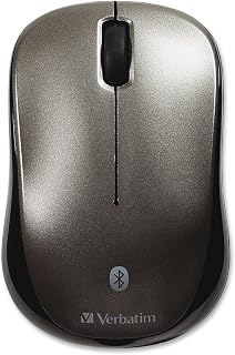 Verbatim Multi-Trac Bluetooth Tablet Mouse, Blue LED, 1600 DPI, Graphite