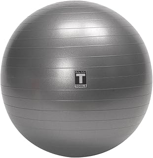 Body-Solid Soft Weighted Toning Ball Pregnant Womens Exercise Balls, for Yoga, Pilates, Fitness and Strength Training, Latex Free - 500lb Weight Capacity, Grey