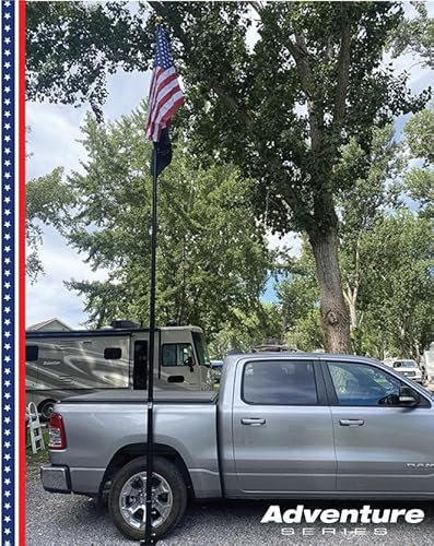 Service First ADVENTURESERIESBLACK20 Black Complete Tailgate Flag Pole Package 20Ft Black thumb #6