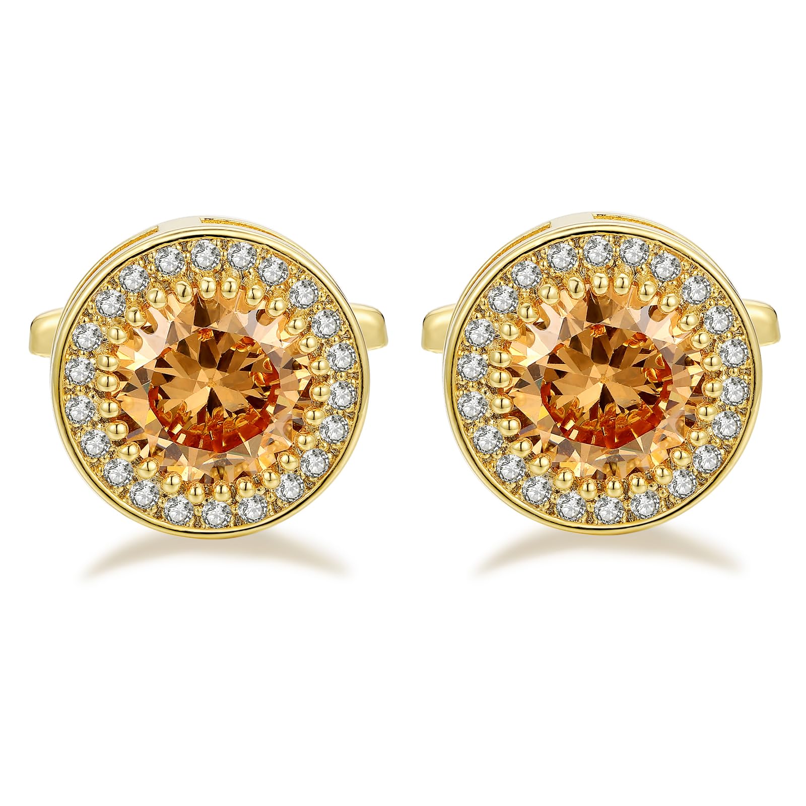 Manschettenknöpfe Zirkonia Herren Kristall Manschettenknopf Cufflinks CZ für Hochzeit Bräutigam Trauzeuge