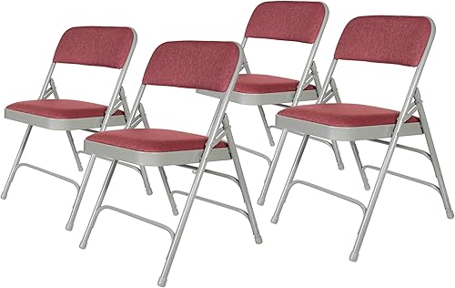 Miniatura 16 de OEF Furnishings Serie OEF2300 - Sillas plegables de doble bisagra con triple apoyo, tapizado de tela de alta calidad y servicio pesado (paquete de