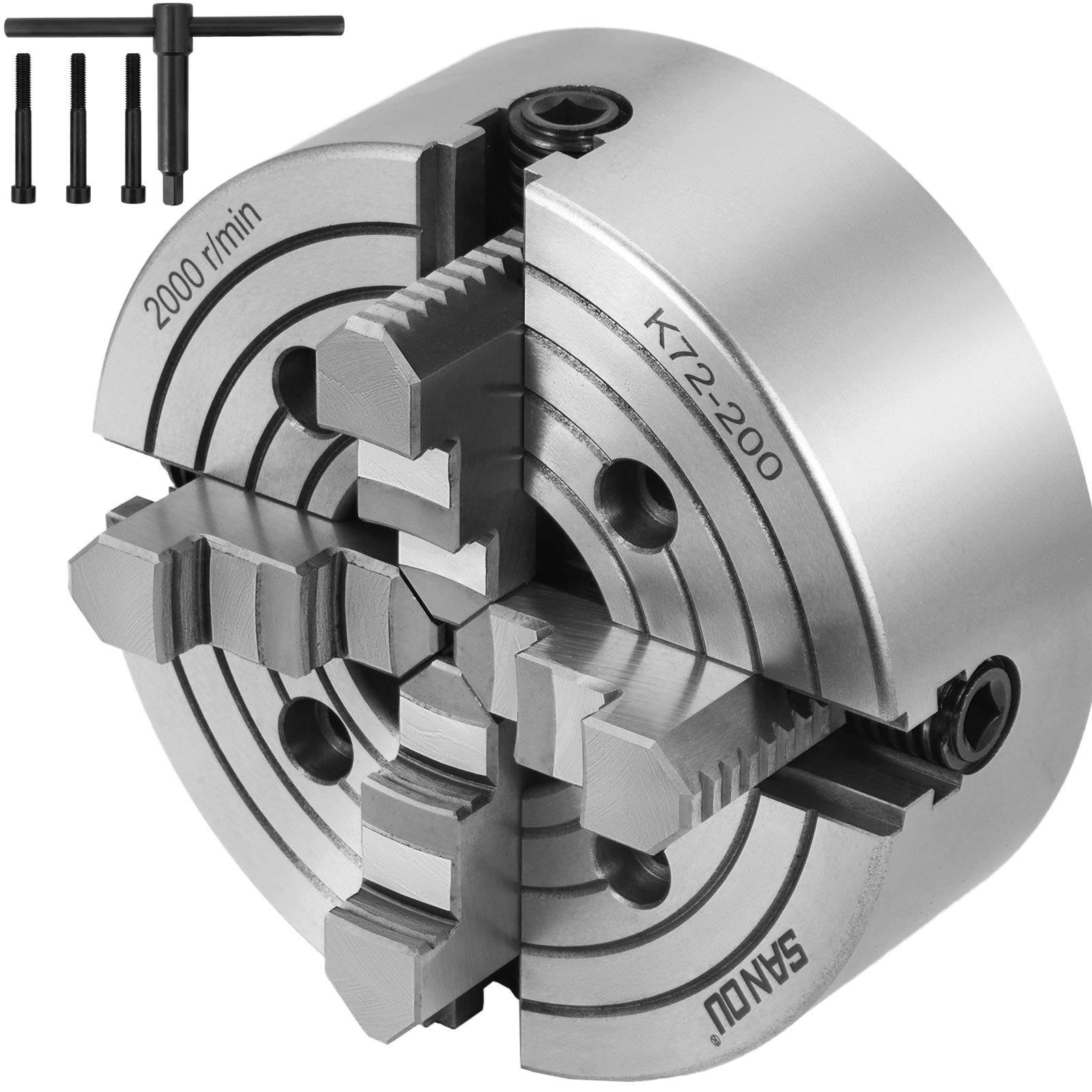 Buy FlowerW K72200 8" 4 Jaw Lathe Chuck Independent Milling Machine