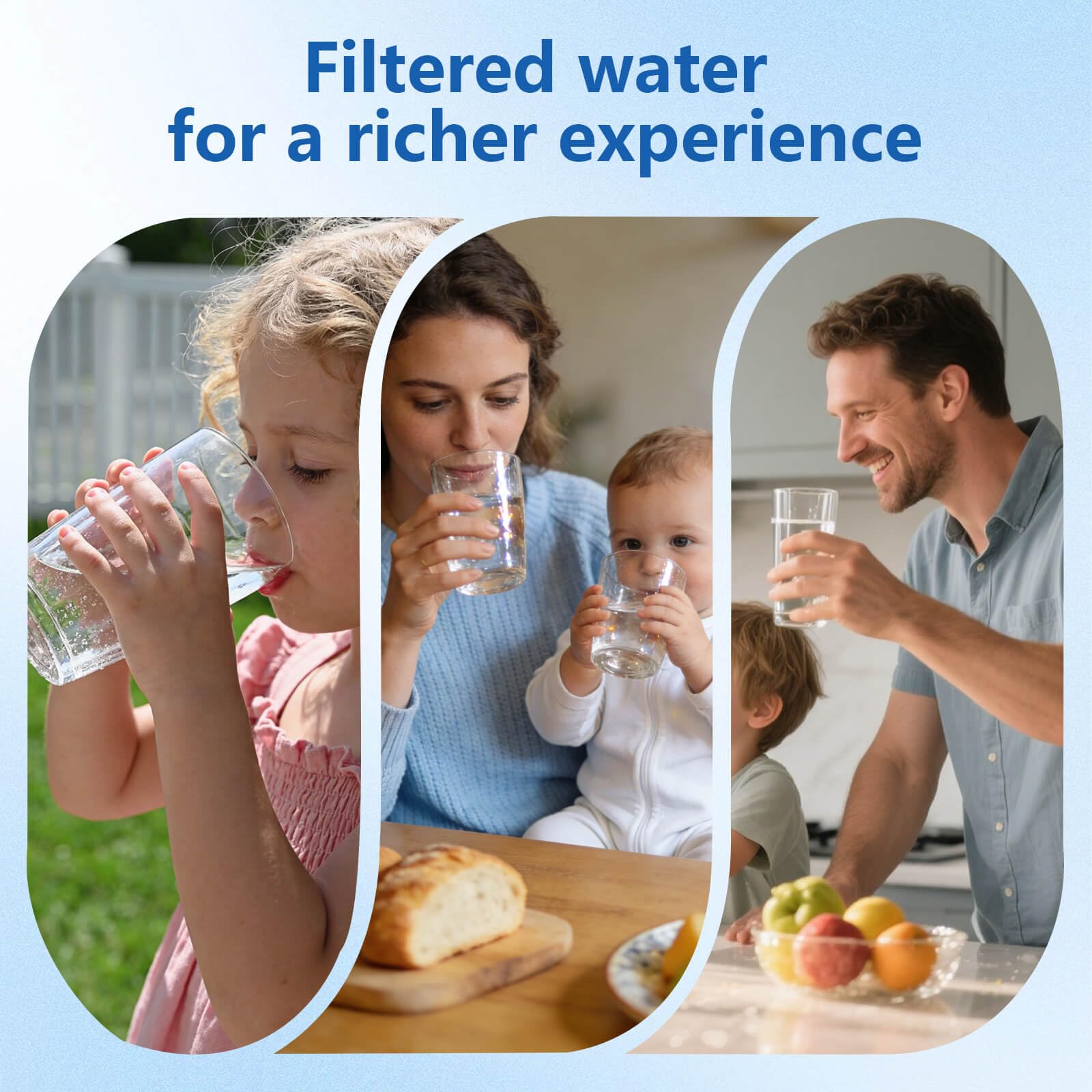 Filtr zastępczy do Nakii® NFP-100, kompatybilny z dzbankami Nakii®, redukuje PFOA/PFOS, chlor, filtr zastępczy dzbanka na wodę, 3 sztuki premium