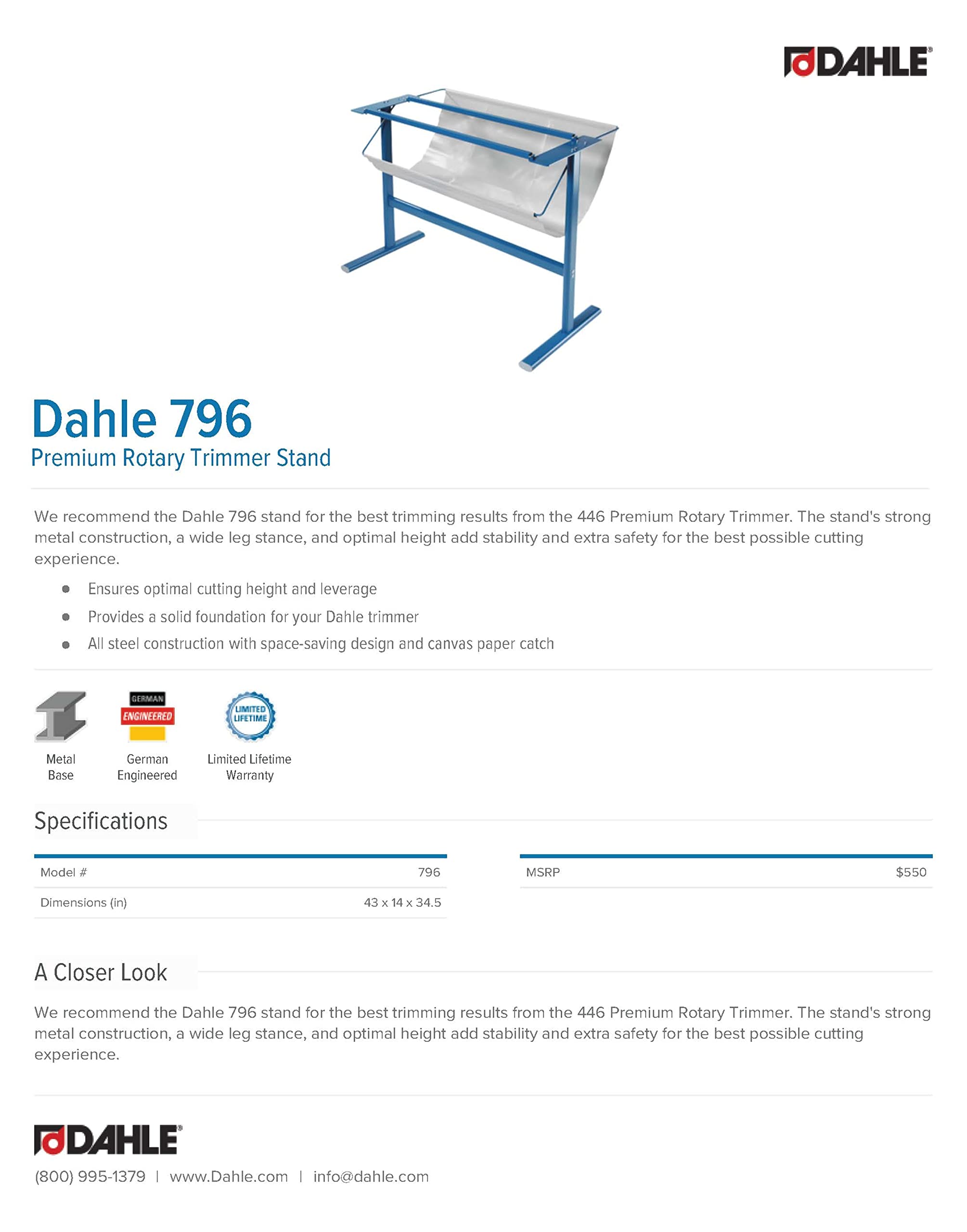 Dahle 796 accessorio per paper cutter