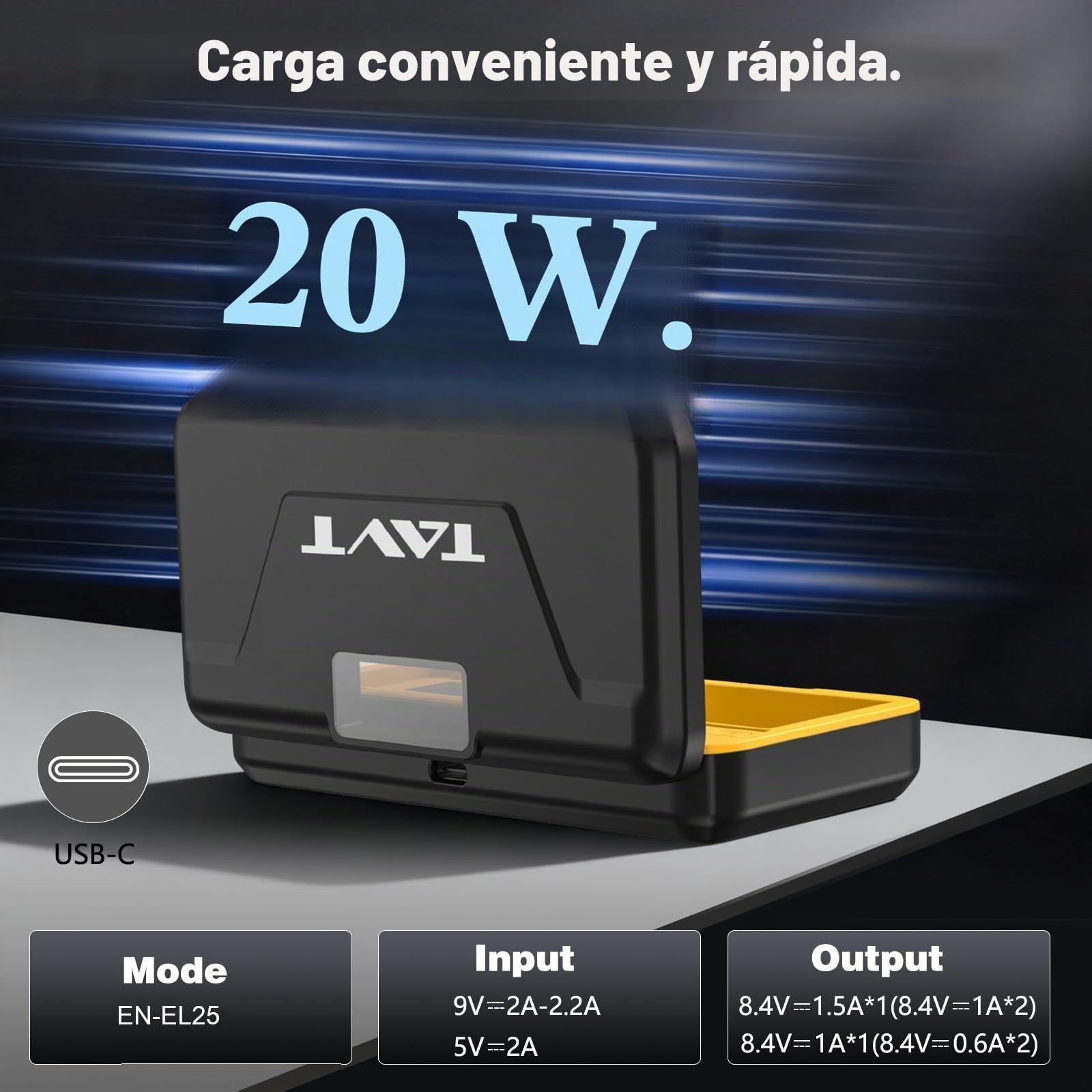 2 Unidades EN-EL25 Batería y Cargador para Nikon Zfc, Z30, Z50, Z50 II