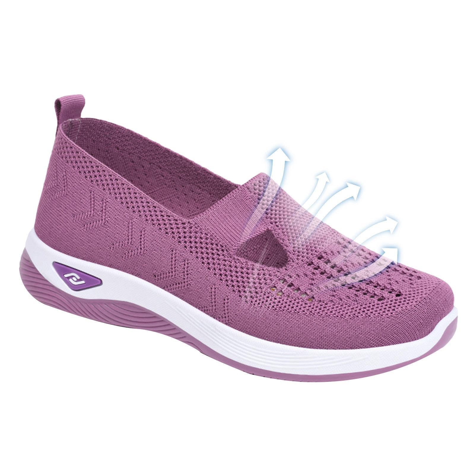 Moonyan Moonyan Zapatos ortopédicos para Mujer,Zapatos sin Cordones para Caminar para Mujer con Manos Libres | Zapatos ortopédicos Antideslizantes para Caminar, Zapatos náuticos Informales