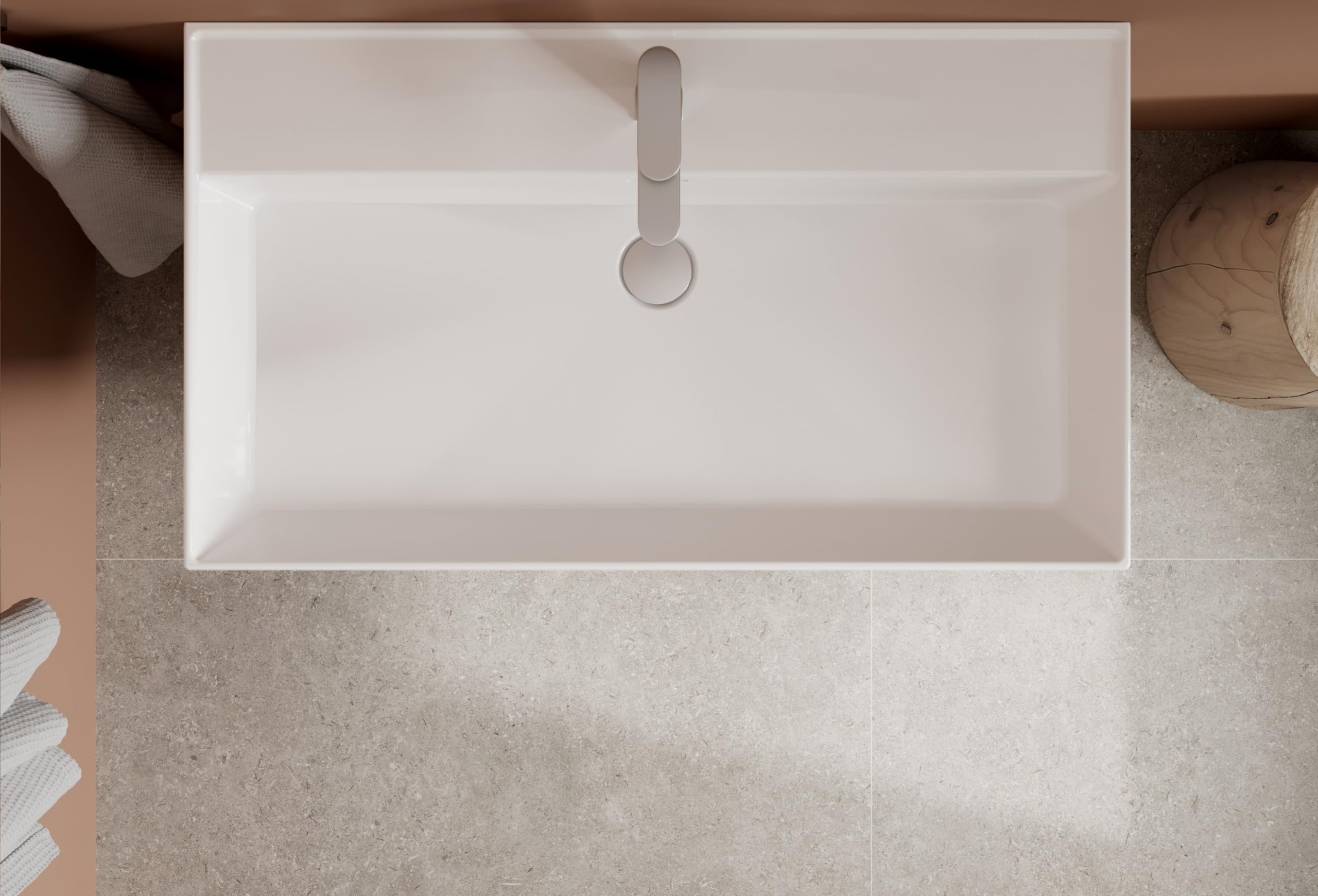Salgar Mueble de Baño Bequia 120cm + Coqueta 1 Puerta Centrado + Lavabo cerámica | Azul Mate/Roble |120x45x66