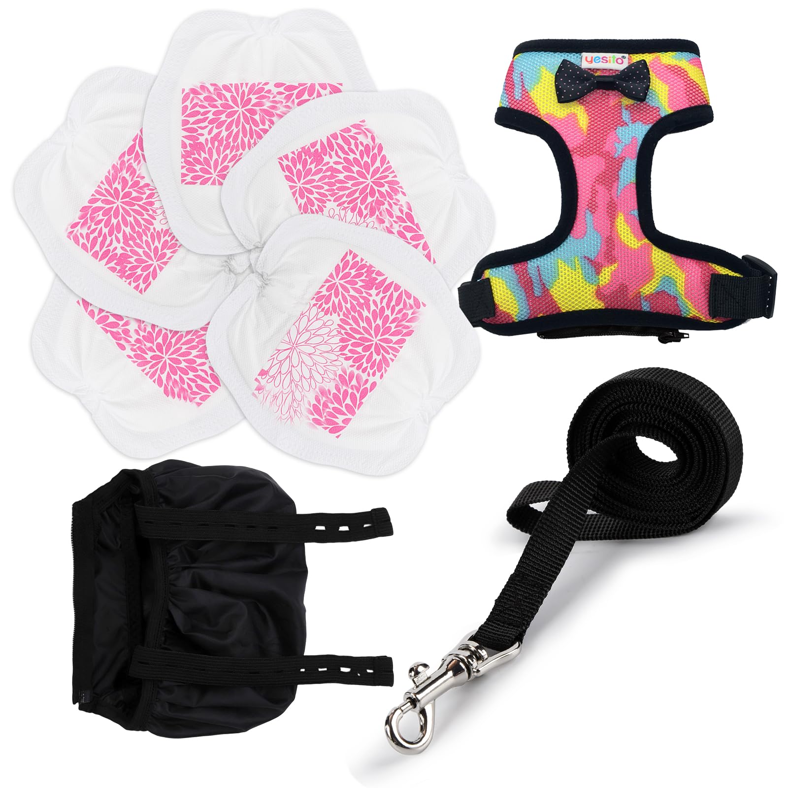 Adjustable Poultry Harness, Leakproof Washable Vest for Duck, Camo Pink