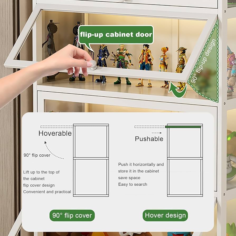 Amazon.co.jp: ガラスディスプレイキャビネット、アクリルガラスドア