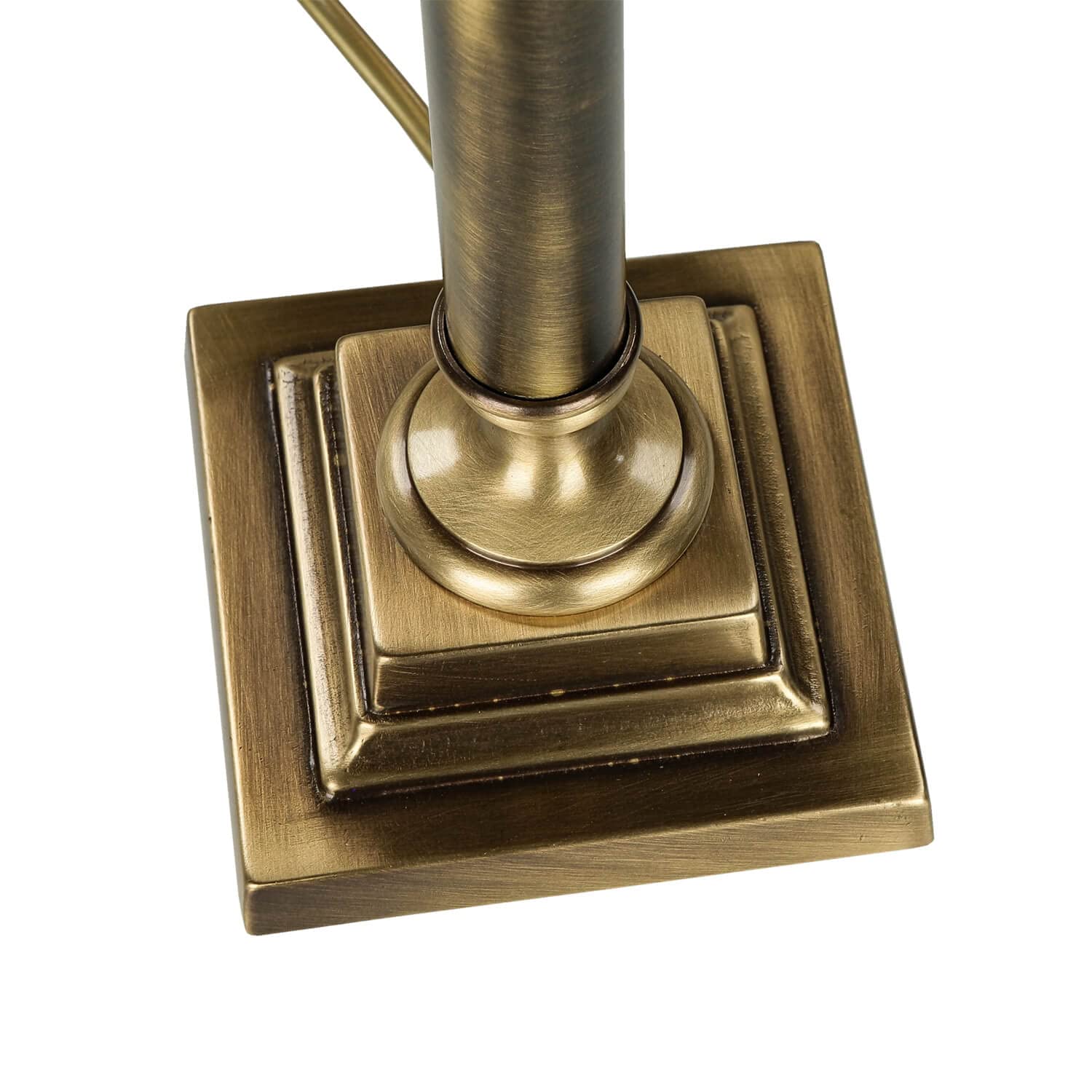 Lampada da tavolo Premium ottone, tessuto in bronzo bianco lucido soggiorno 41,5 cm E14 lampada da comodino Art Nouveau a basso abbagliamento camera da letto