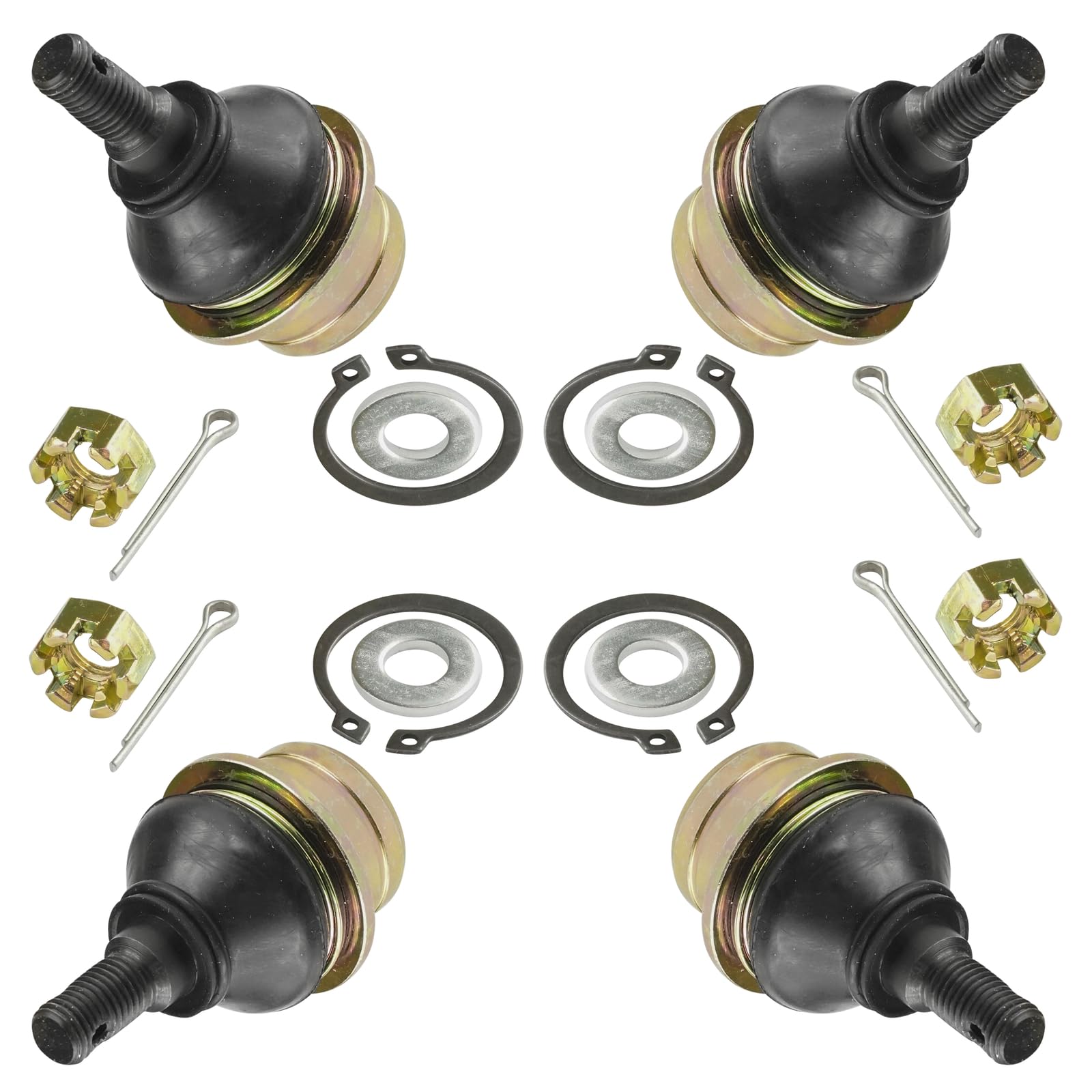 Replacement Powersports Parts – High-Performance Components for 4 Upper and Lower Ball Joints for Suzuki Kingquad LT-A450X LTA450X 2007-2010 Mod-C83C-10297