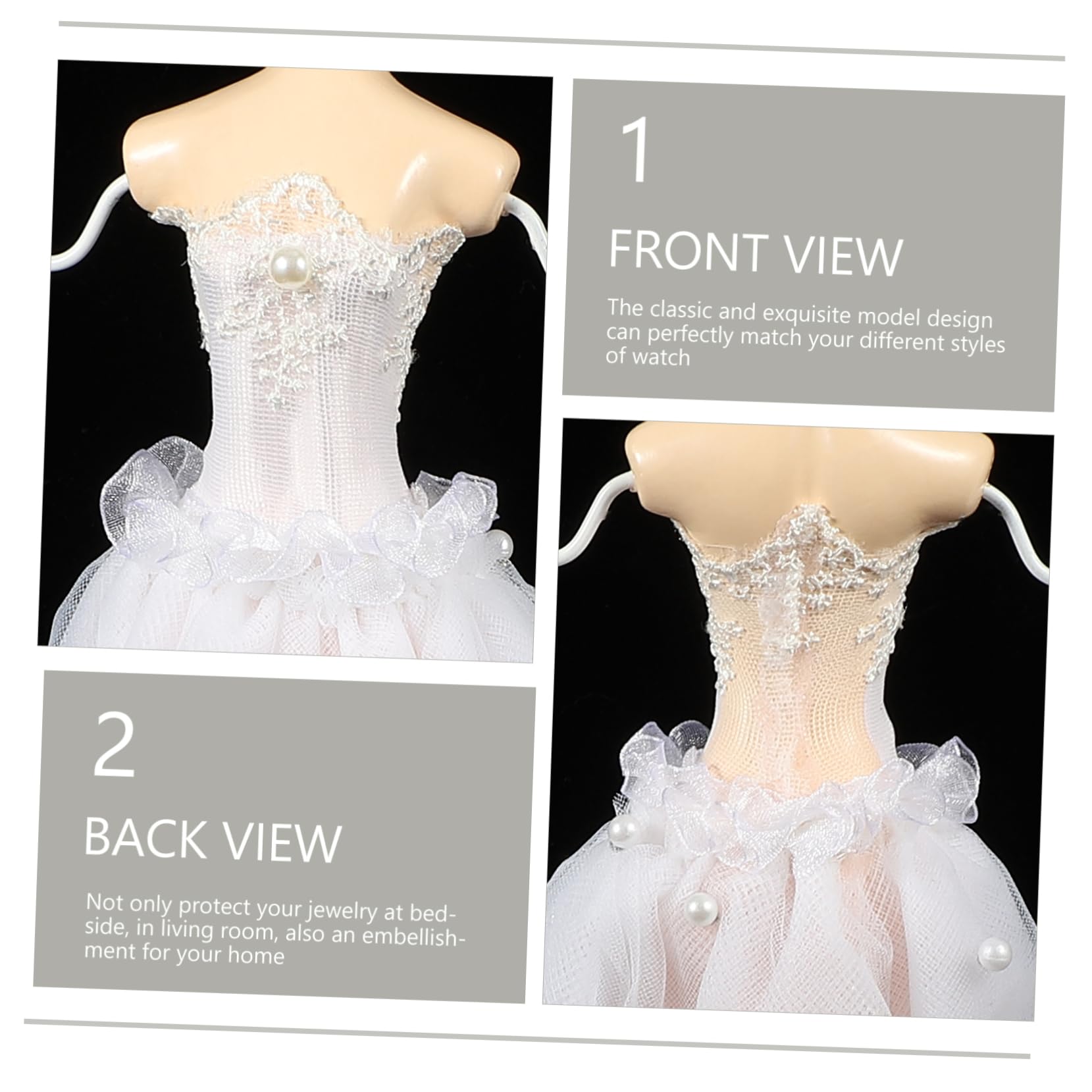 Cabilock Creative Jewelry Display Rack Retro Style Necklace Stand for Home Decor Durable Organizer for Necklaces Bracelets and Rings for Women and Girls Height