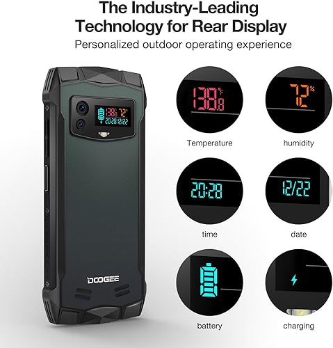 Miniatura 8 de DOOGEE Smini smartphone resistente 2024, pantalla QHD de 4.5 pulgadas, teléfono inteligente Android 13, 256 GB ROM2 TB TF teléfono resistente