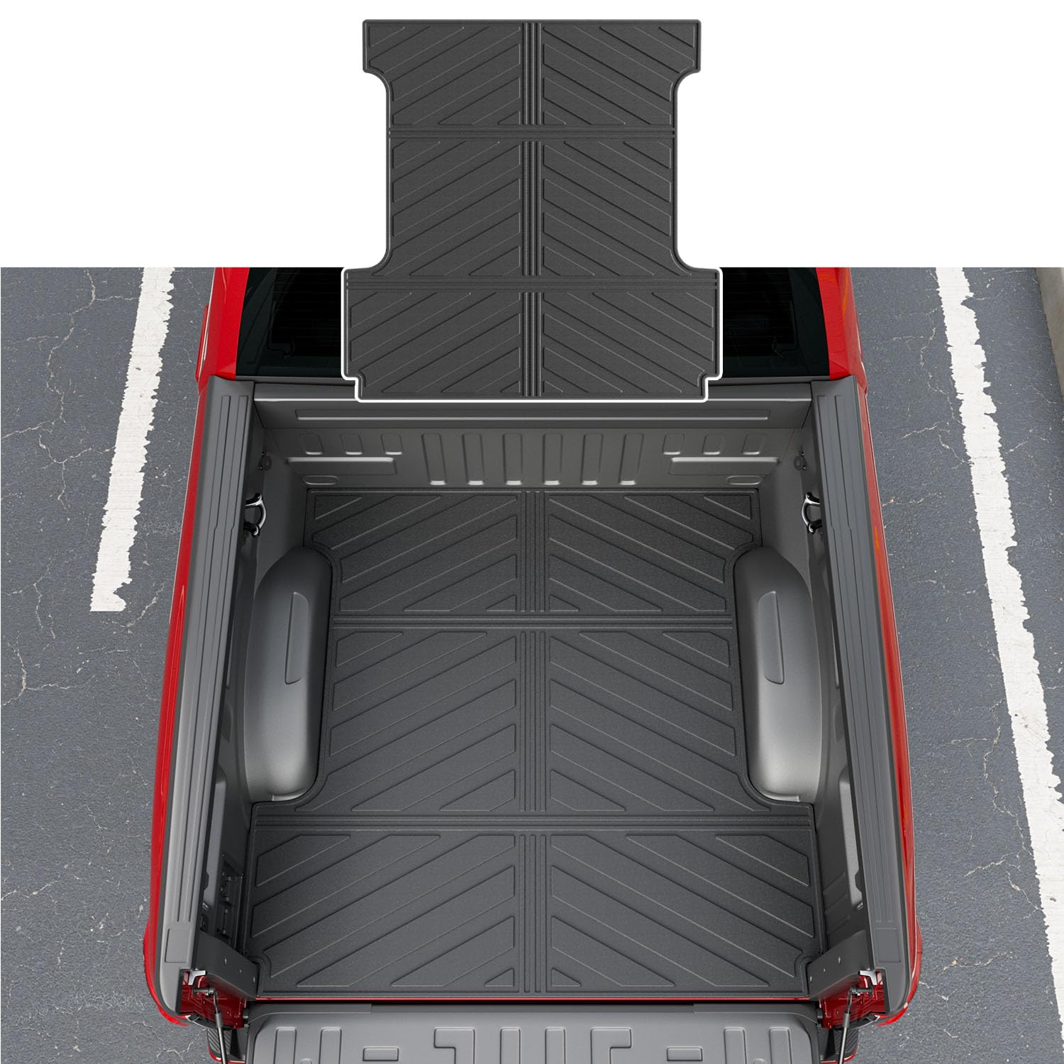 powoq Fit 2015-2023 Ford F150 Truck Bed Mat 5.5 FT Truck Bed Liner TPE Truck Bed Liner mat All Season Protection for 2015 2016 2017 2018 2019 2020 2021 2022 2023 Ford F150 Accessories