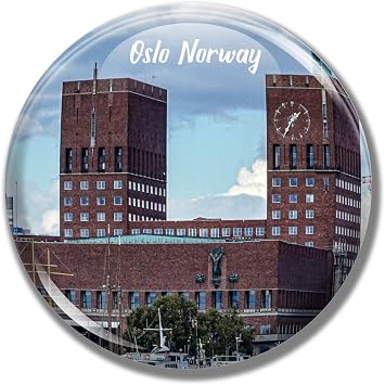 3D Fridge Magnet for Norway Oslo City Glass Crystal Travel Souvenir Refrigerator Decor Sticker