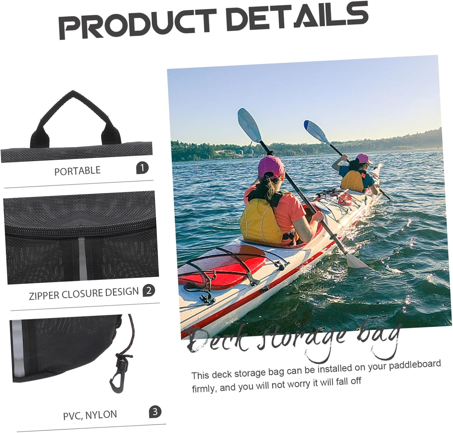 Kayak Boat Pouch Bag Large Capacity Storage Bag for Paddleboard for Boating