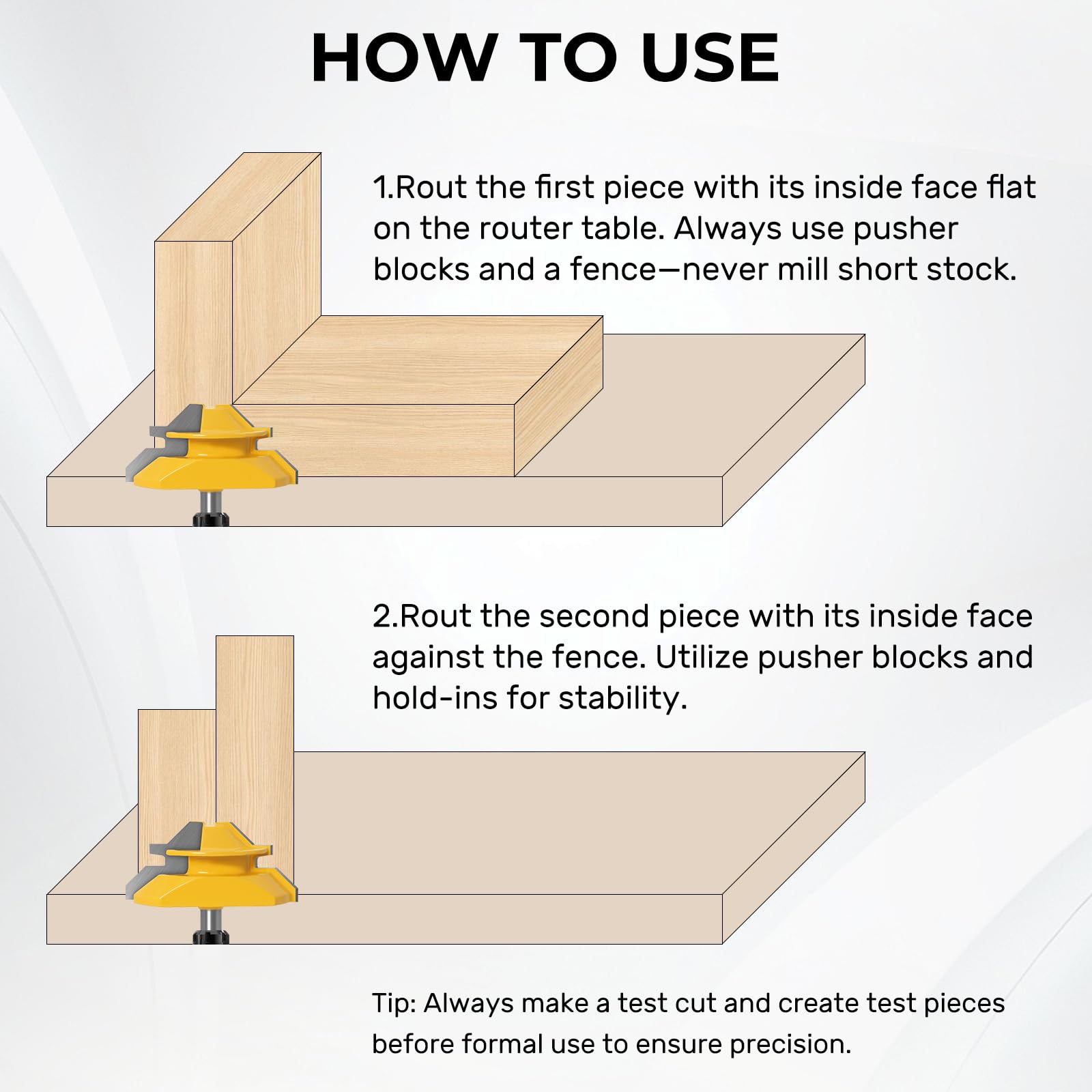 45 Degree Lock Miter Router Bits - 3 Piece Set -7 45 Degree Lock Miter Router Bits - 3 Piece Set -7