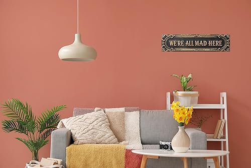 Miniatura 4 de Letrero de metal con texto en inglés "We Are All Crazy de 4 x 16", placa vintage para el hogar, restaurante, bar, cafetería, garaje, regalo para