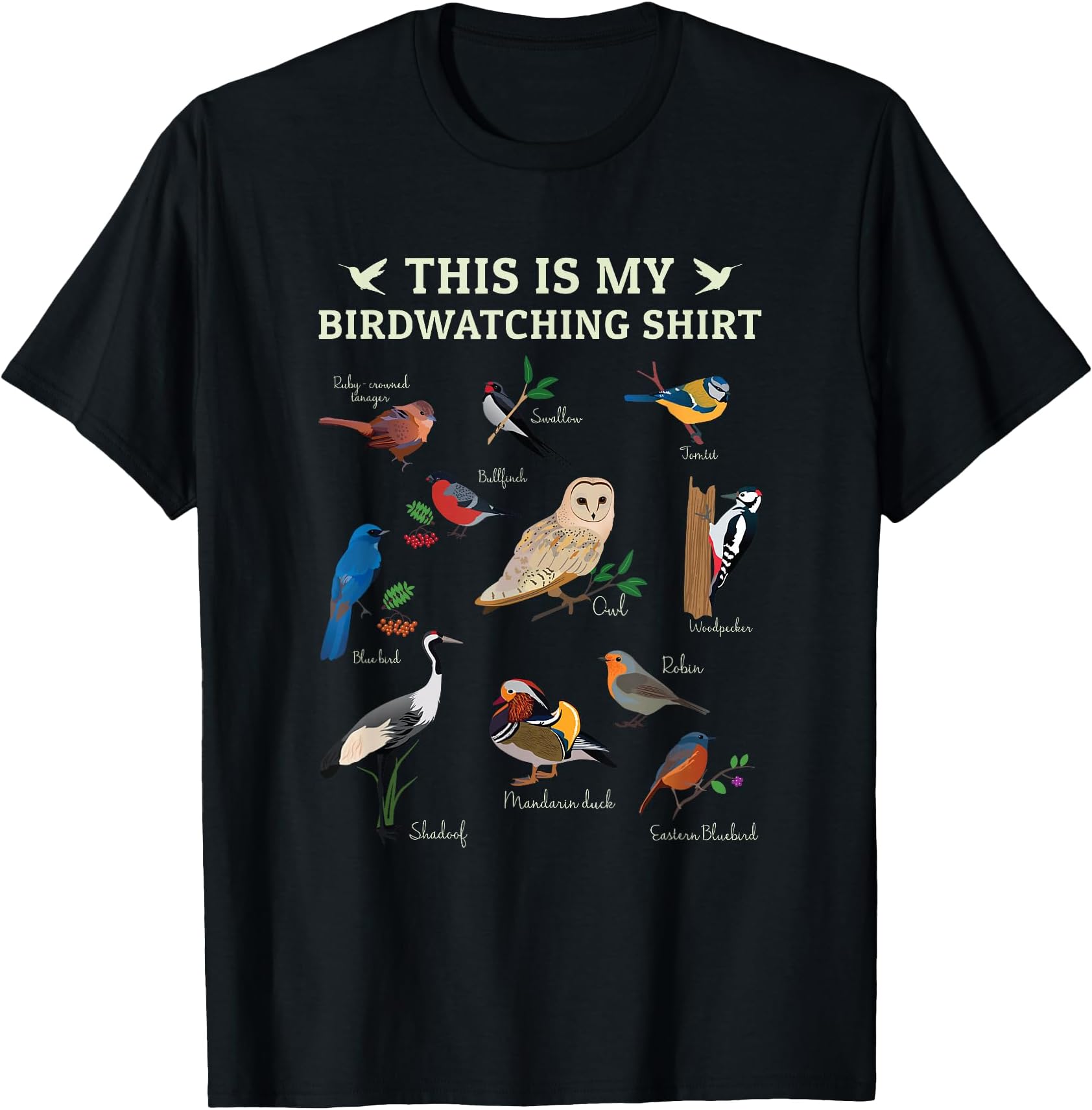 Cool Bird Lover Birdwatching Present Birdwatcher Birder T-Shirt