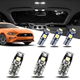 EASY EAGLE LED Interior Car Lights for Ford-Mustang-2015-2021: 8 Piece Kit White LED Light Bulbs - Super Bright 6000K + Install Tool