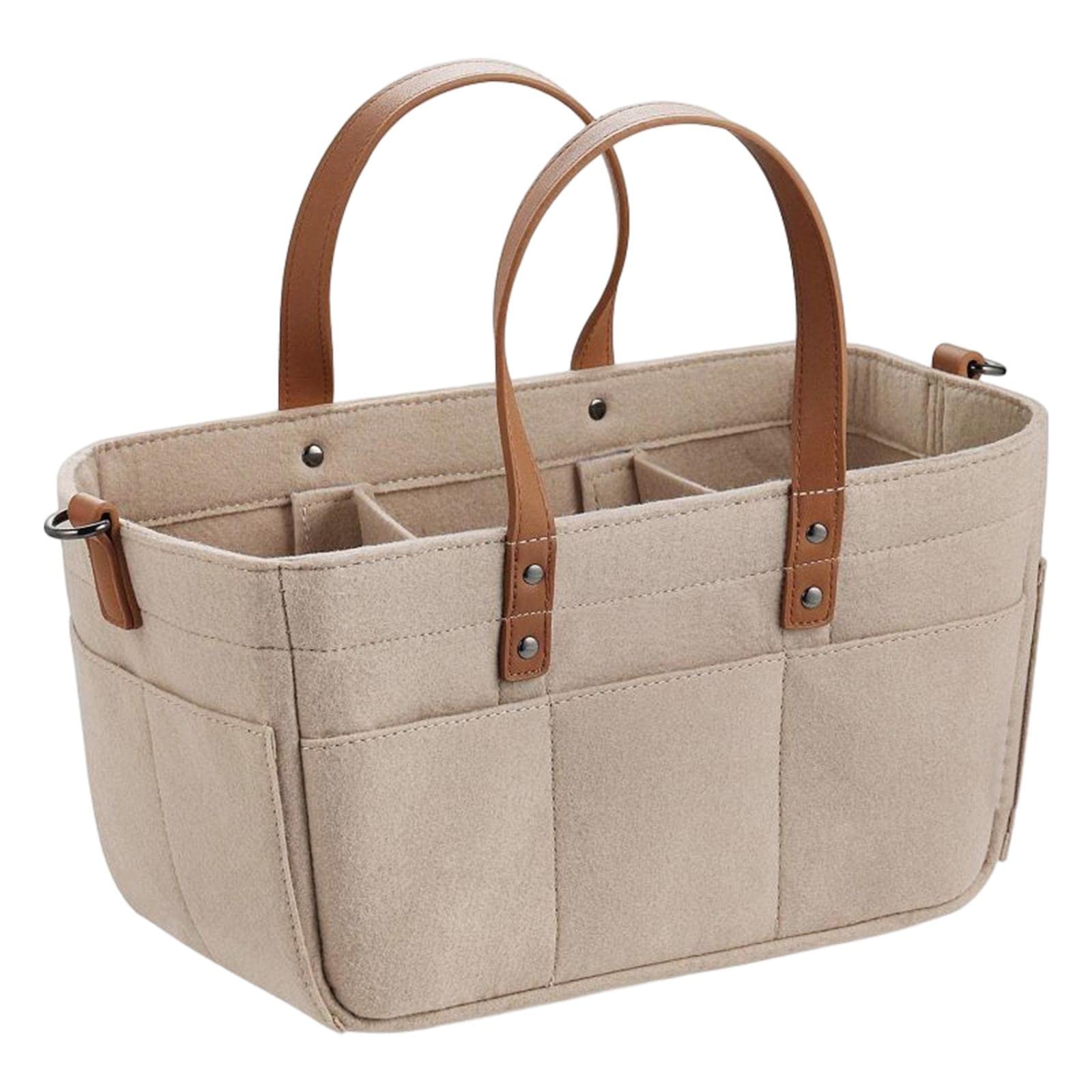ATORSE Felt Fabric Baby Diaper Bag Lightweight Baby Products Organizer Compartment Khaki-picture-22