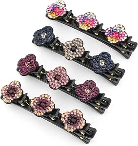 Lot De 2 Barrettes à Cheveux Invisibles Strass - Longueur 5.5 Cm - Pour Chignon Ou Coiffure