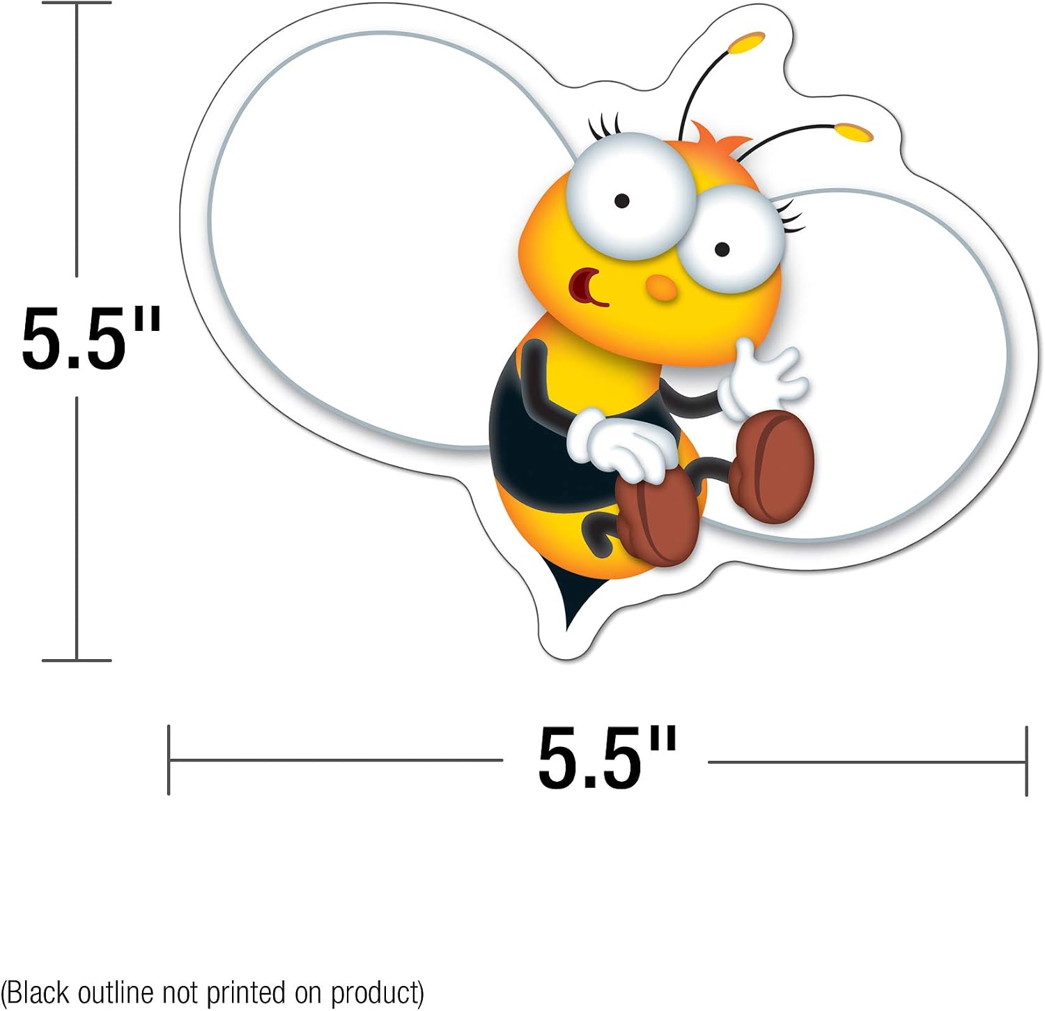 Carson Dellosa 45-Piece Buzz-Worthy Bee Bulletin Board Cutouts, Bumble Bee Cutouts for Bulletin Board, Spring Classroom Décor, Elementary and Seasonal Classroom Décor