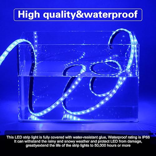 Miniatura 5 de Tira de luces LED marinas, 12 V, 6.56 pies, IP68, impermeable, luces LED subacuáticas, luz interior de barco, luces de cubierta de barco, luces de