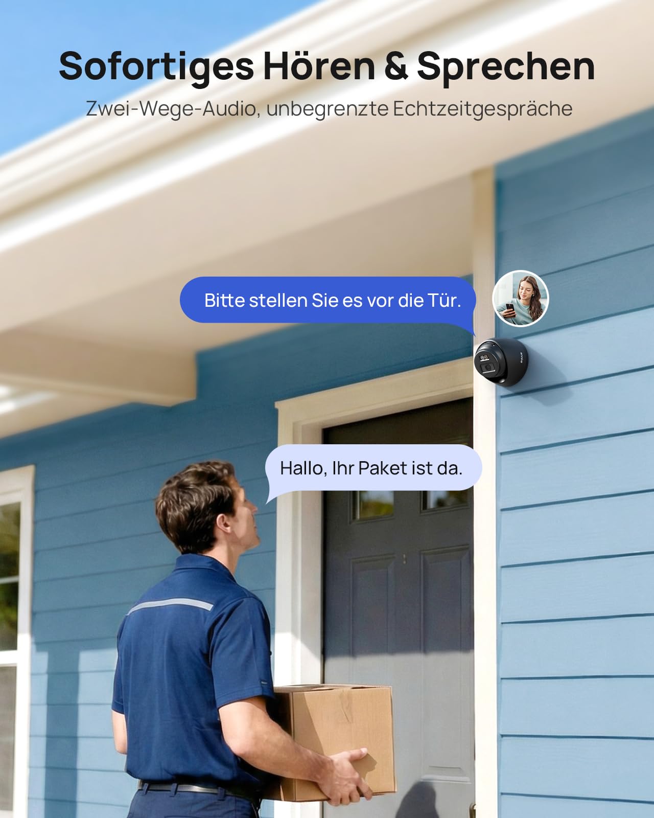 ANNKE 3K PoE Überwachungskamera Aussen, KI Personen- und Fahrzeugerkennung