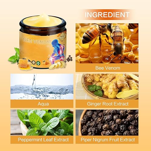 Miniatura 3 de Bee Venom Crema para articulaciones, crema de veneno de abeja para espalda, rodilla, cintura, manos traseras, pies y piernas masaje cuidado (1)