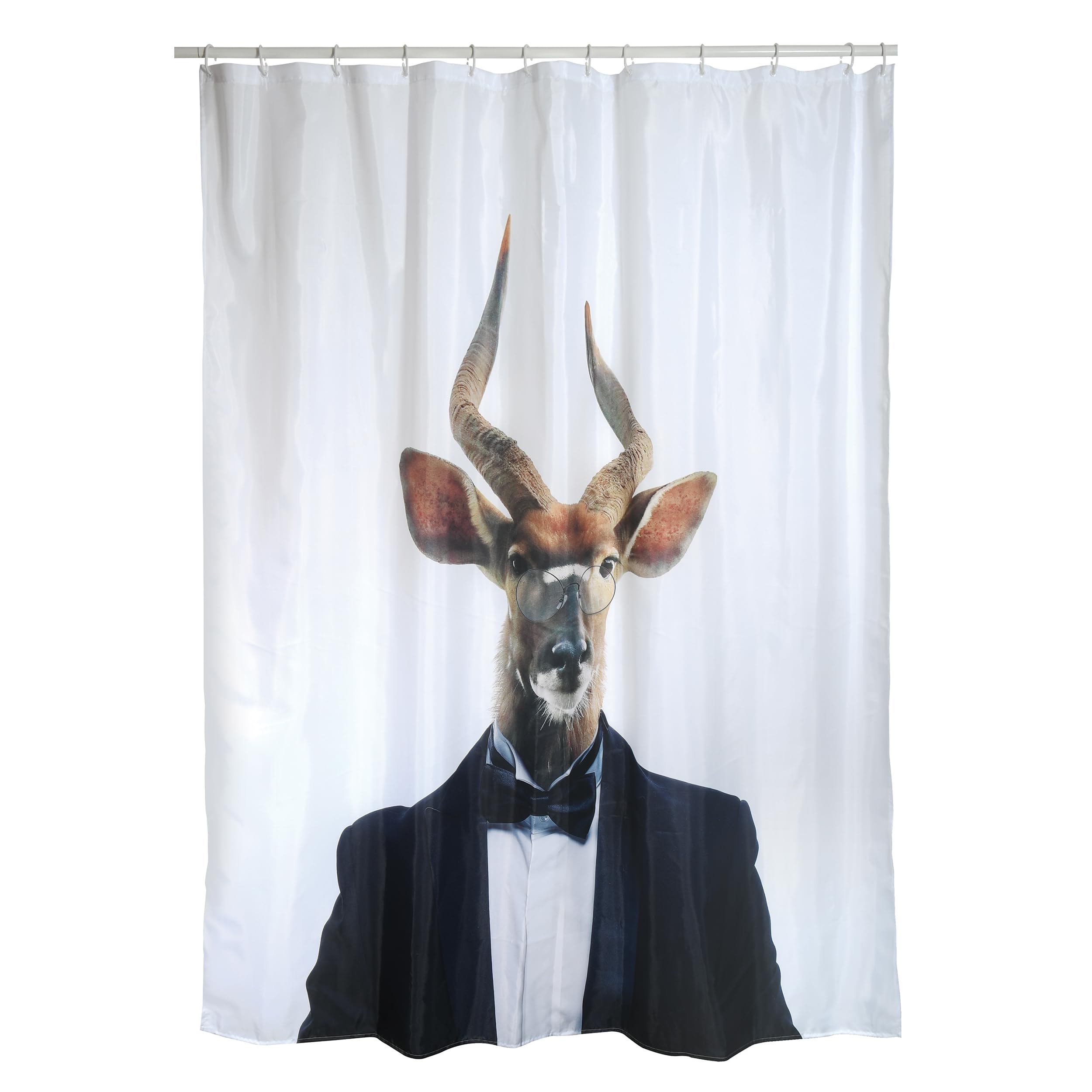 MSV Roman Shower Curtain 180 x 180 cm White
