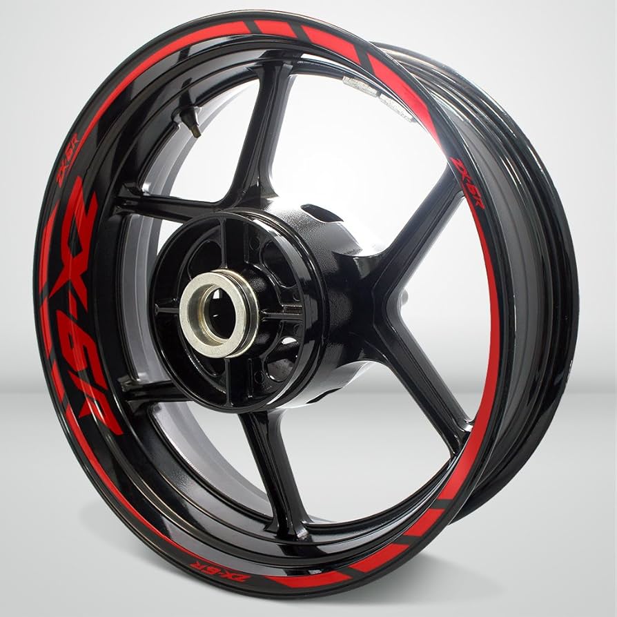 Amazon.com: Stickman Vinyls Gloss Red Motorcycle Rim Wheel