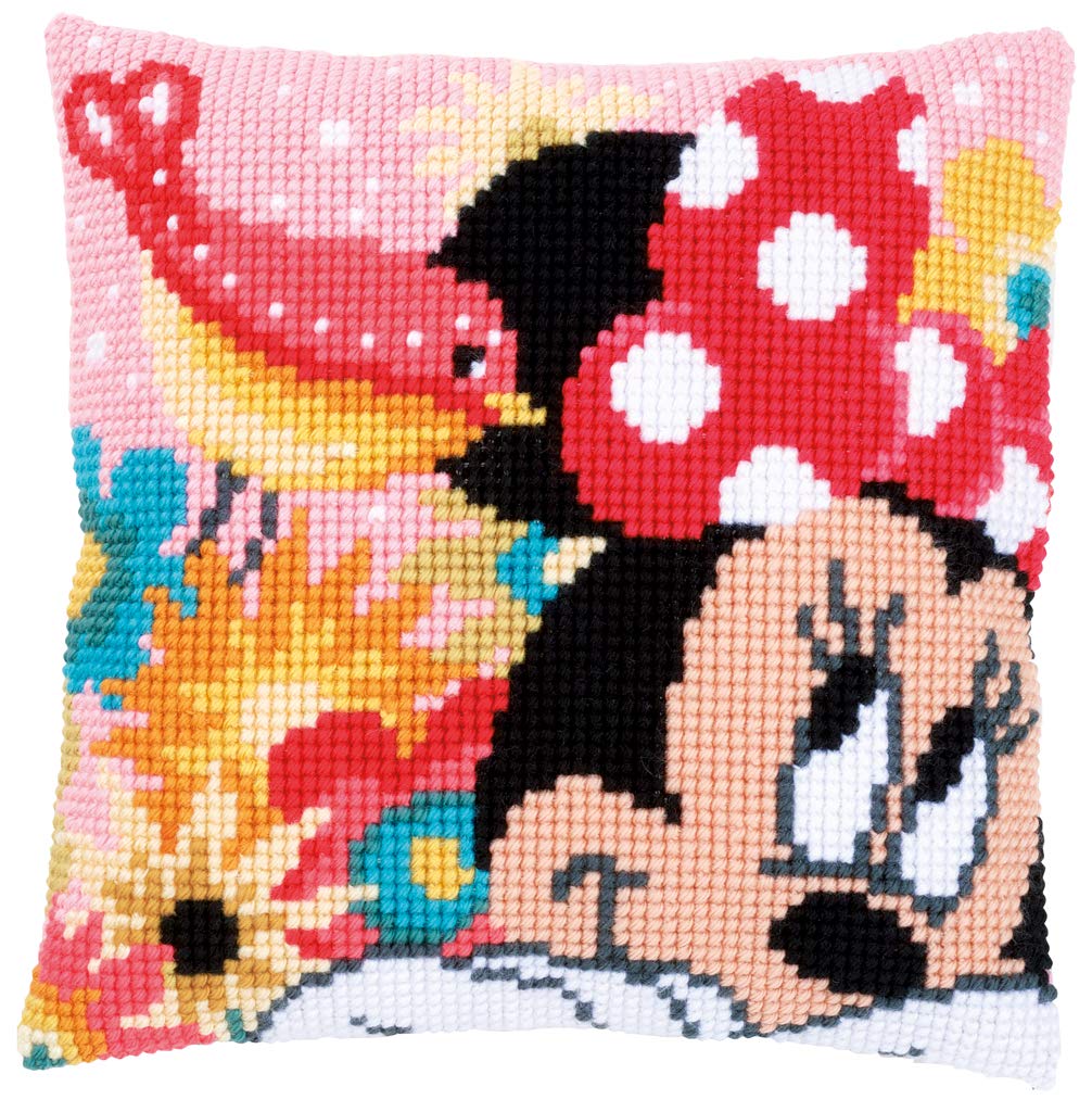 Kit point de croix Disney Minnie Vervaco coussin broderie