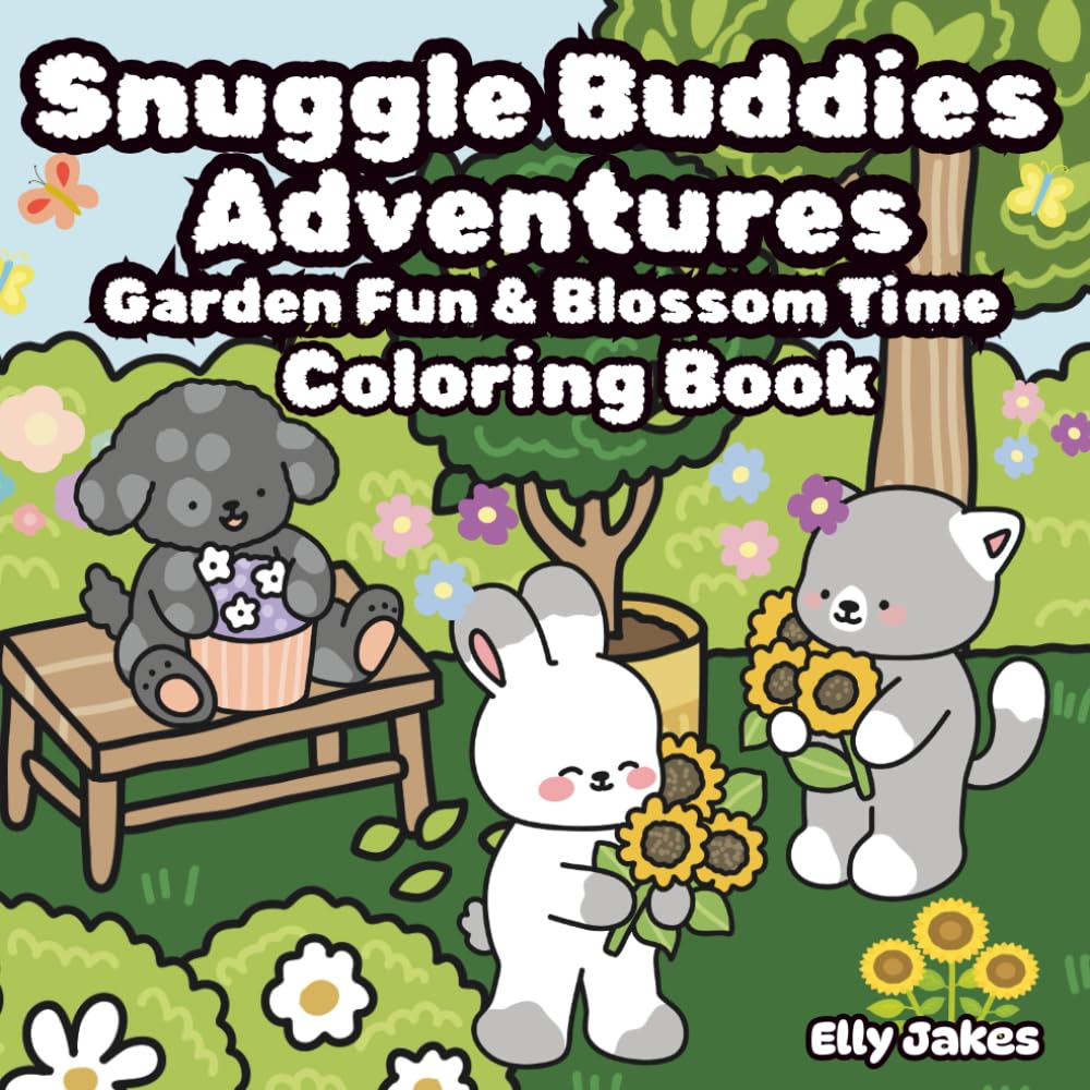 Snuggle Buddies: Garden Fun & Blossom Time: Featuring Cute Characters, Unique, Single-Sided Designs that Inspire Creativity, Promote Stress Relief, ... Moments. (Snuggle Buddies Adventures)