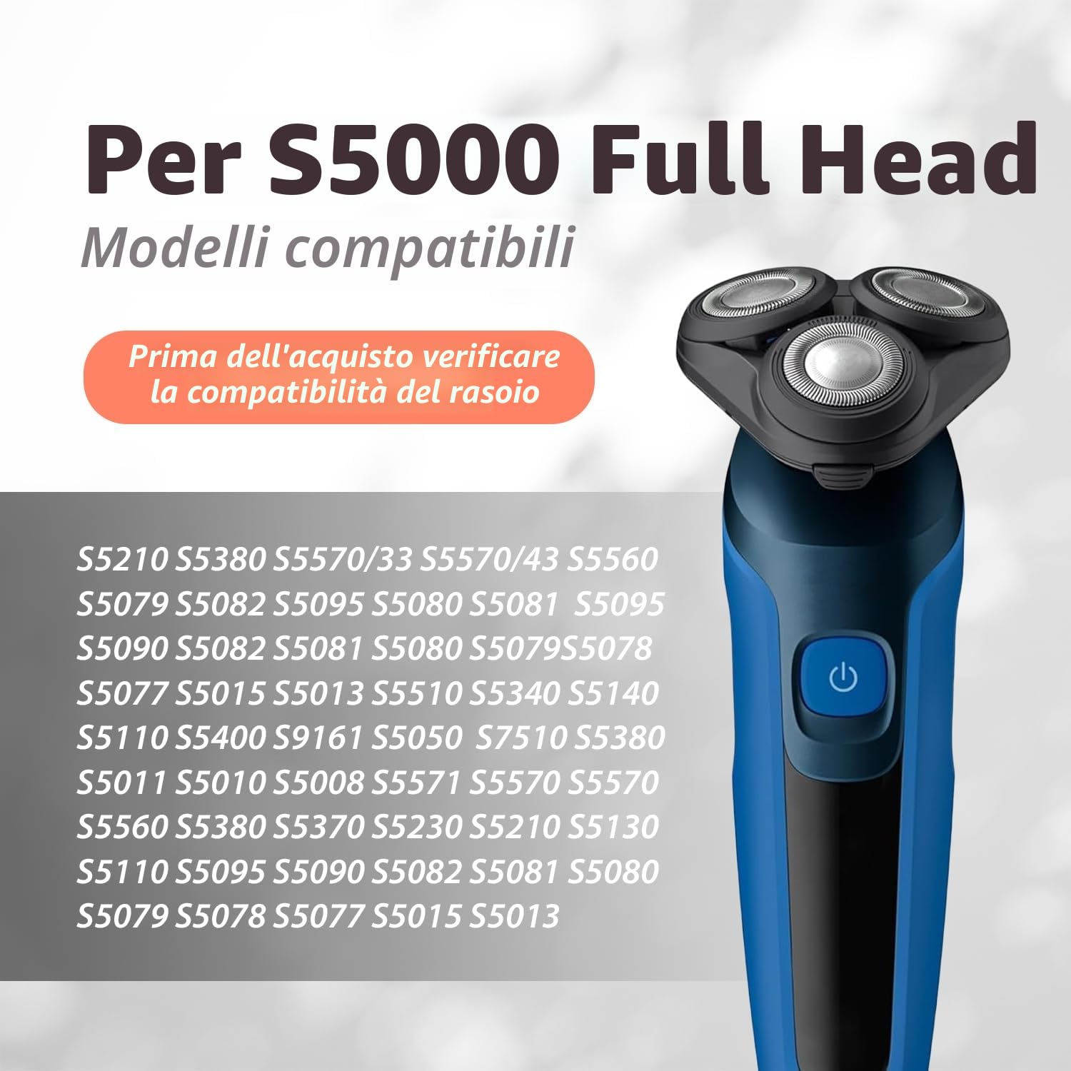Wone Testina di ricambio completa per Philips Norel*o Series 5000, SH50/50