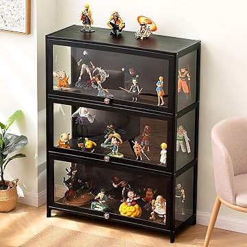 Amazon.com: Curio Display Cabinet, Storage Shelves with Acrylic