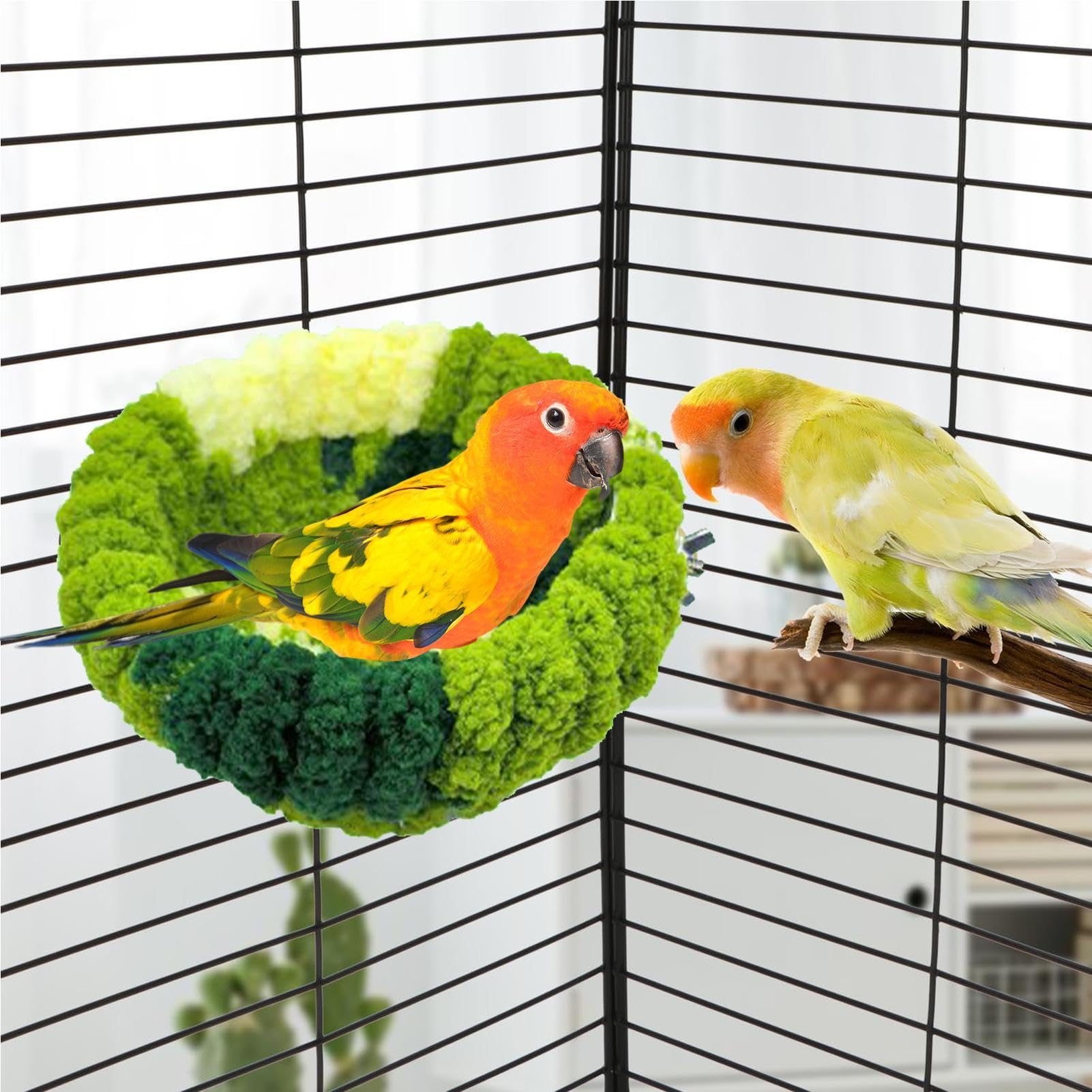 Cabane à Oiseaux, nid d'oiseaux | Nid de Maison pour Perruche calopsitte - Nid de Perroquet canari, nid d'oiseaux, abri Confortable pour Petits Oiseaux, perruches, calopsittes