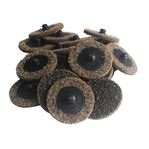 Luo ke 20 discos de acondicionamiento de superficie de 2 pulgadas, discos de lijado de cambio rápido, rueda gruesa de desbarbado para amoladora o