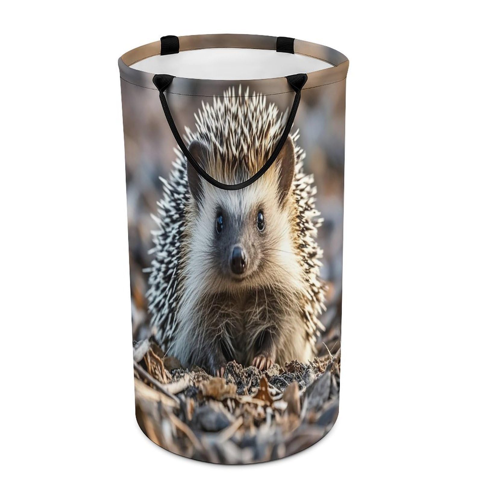 Hedgehog Laundry Hamper Waterproof Polyester Laundry Baskets Collapsible Dirty Clothes Storage Basket Clothes Hampers with Sturdy Handles for Travel Bedroom