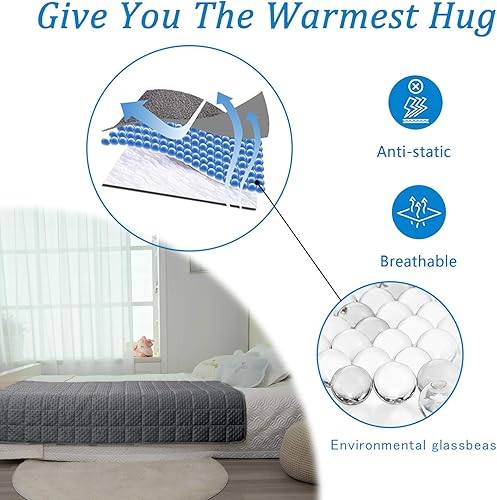 Miniatura 4 de CHHKON Manta con peso para niños y adolescentes, manta con peso impresa de 7 libras (estilo 8, 41 x 60 pulgadas, 7 libras)